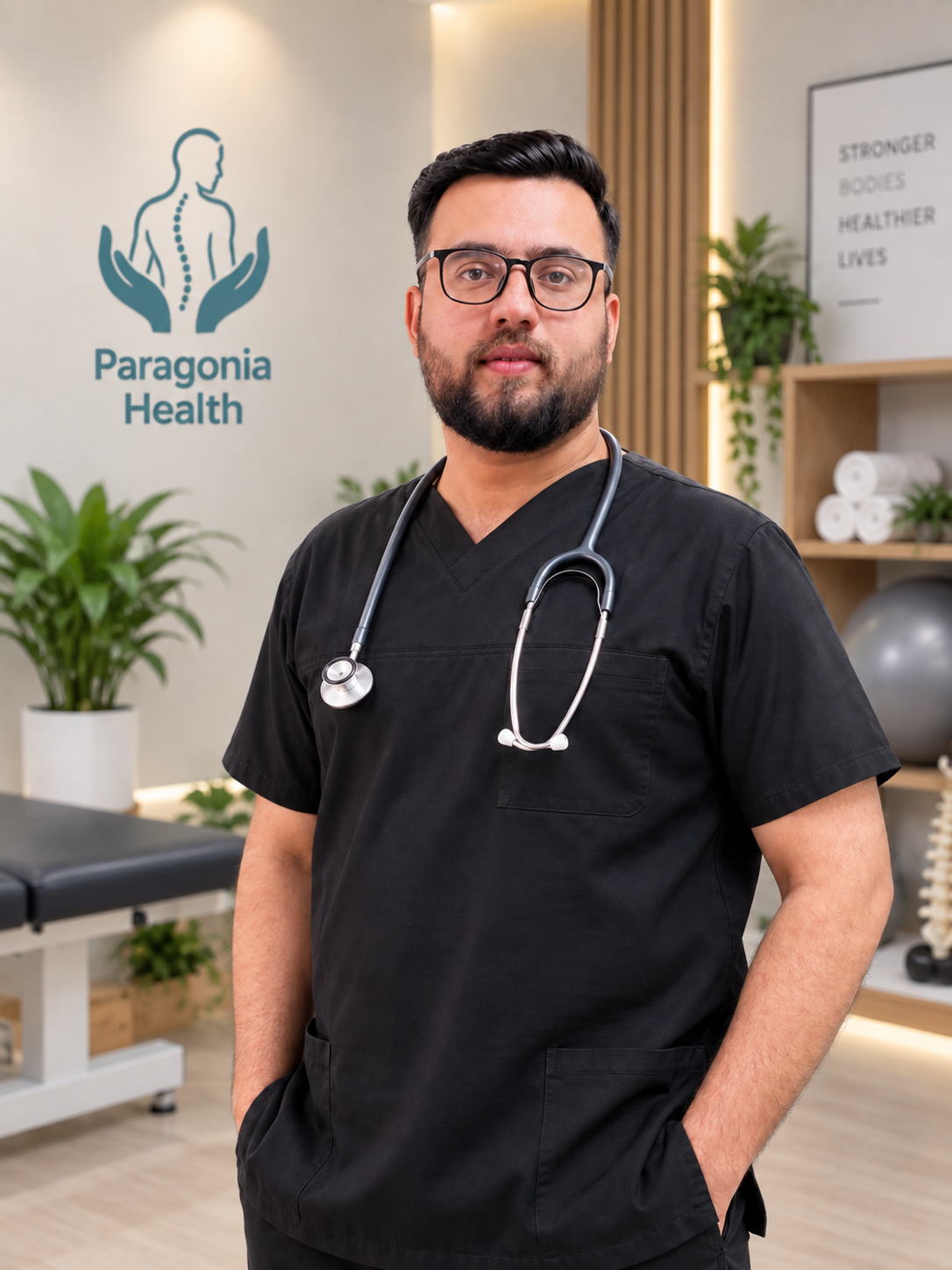Ali Akbar, Paragonia clinical physiotherapist