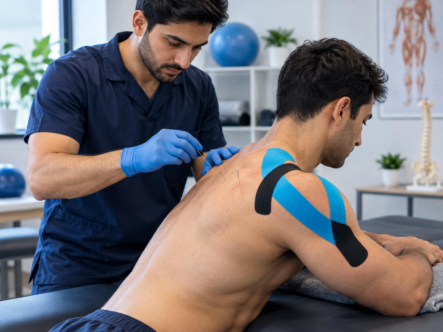 Dry needling and kinesiotaping