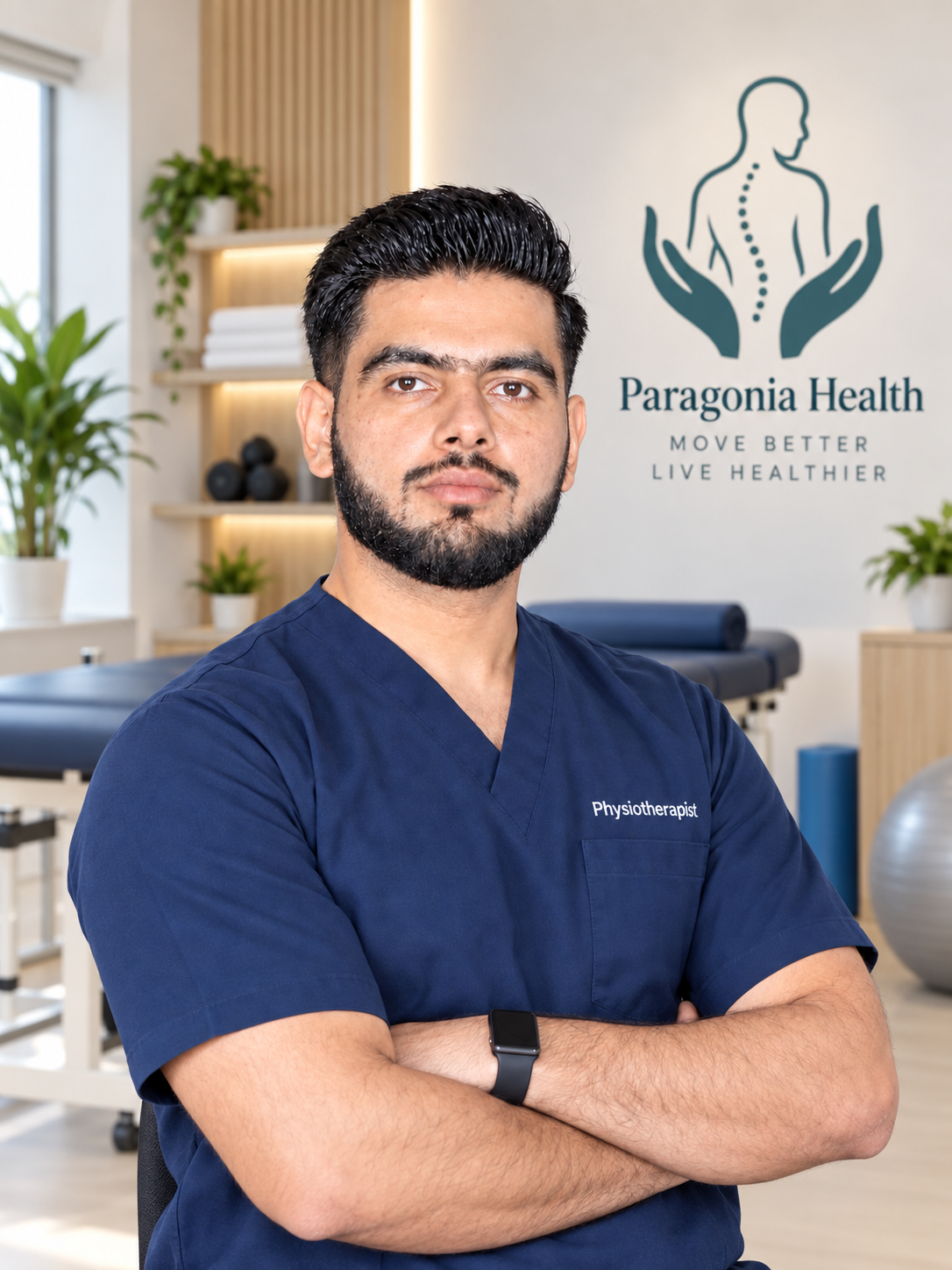 Moiz, Paragonia physiotherapist